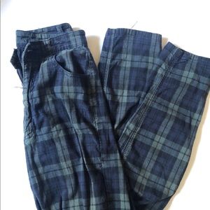 J Galt/ Brandy Green Plaid Pants High Waisted